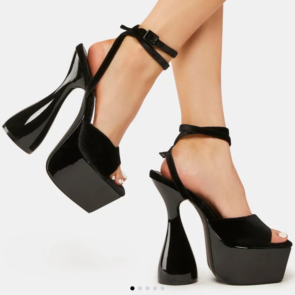 Black disco heels